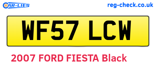 WF57LCW are the vehicle registration plates.