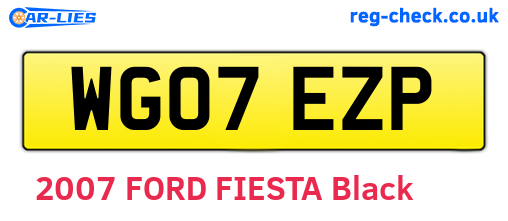 WG07EZP are the vehicle registration plates.