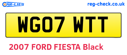 WG07WTT are the vehicle registration plates.