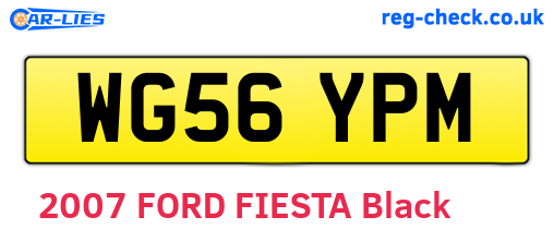 WG56YPM are the vehicle registration plates.