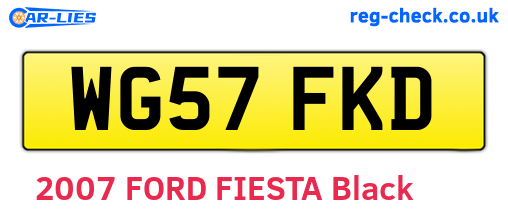 WG57FKD are the vehicle registration plates.