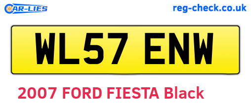 WL57ENW are the vehicle registration plates.