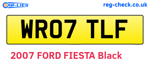 WR07TLF are the vehicle registration plates.