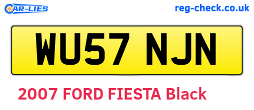 WU57NJN are the vehicle registration plates.