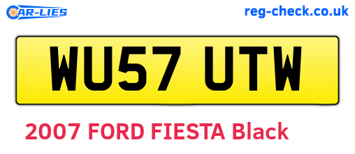 WU57UTW are the vehicle registration plates.