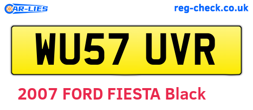 WU57UVR are the vehicle registration plates.