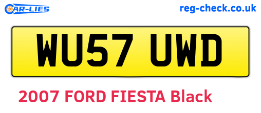 WU57UWD are the vehicle registration plates.