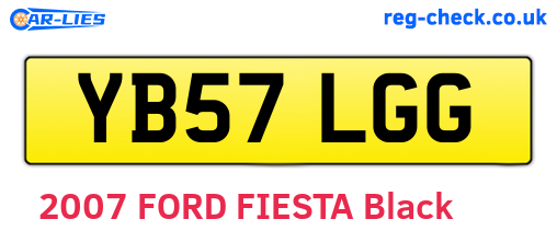 YB57LGG are the vehicle registration plates.