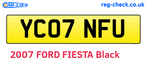 YC07NFU are the vehicle registration plates.