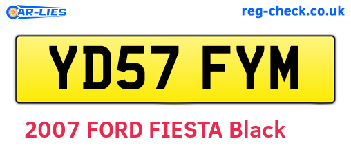 YD57FYM are the vehicle registration plates.