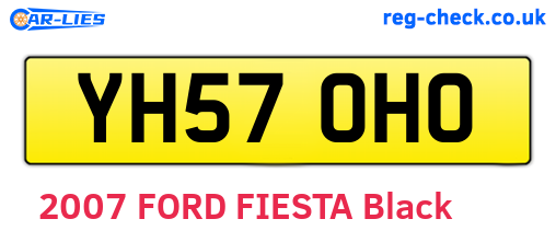 YH57OHO are the vehicle registration plates.