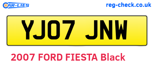 YJ07JNW are the vehicle registration plates.