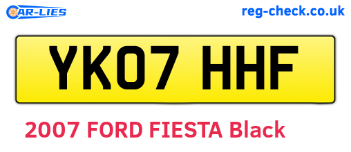 YK07HHF are the vehicle registration plates.