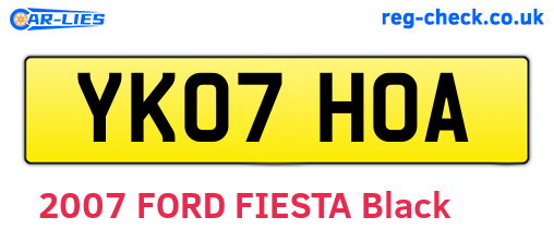 YK07HOA are the vehicle registration plates.