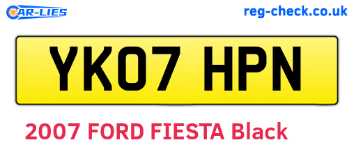 YK07HPN are the vehicle registration plates.