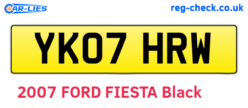 YK07HRW are the vehicle registration plates.