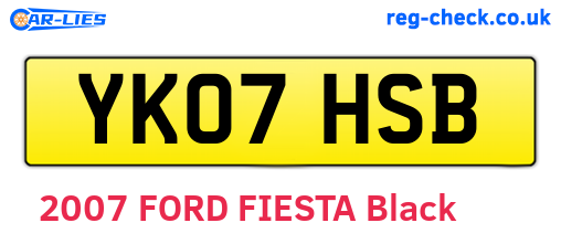 YK07HSB are the vehicle registration plates.