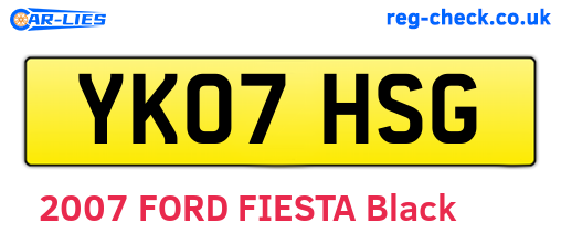 YK07HSG are the vehicle registration plates.