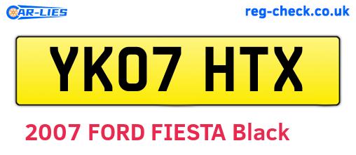 YK07HTX are the vehicle registration plates.