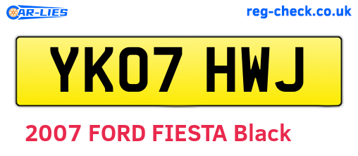 YK07HWJ are the vehicle registration plates.