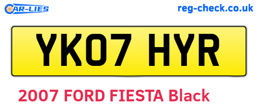 YK07HYR are the vehicle registration plates.