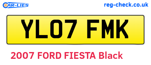 YL07FMK are the vehicle registration plates.