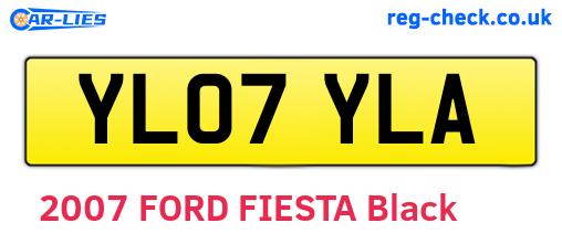 YL07YLA are the vehicle registration plates.