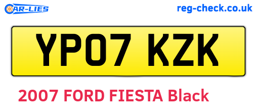 YP07KZK are the vehicle registration plates.