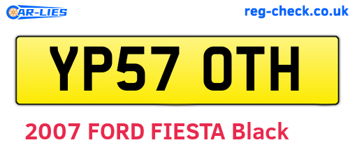 YP57OTH are the vehicle registration plates.