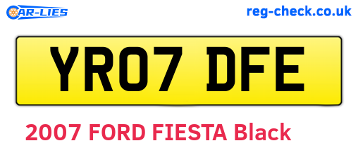 YR07DFE are the vehicle registration plates.