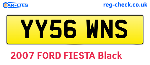 YY56WNS are the vehicle registration plates.