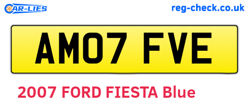 AM07FVE are the vehicle registration plates.
