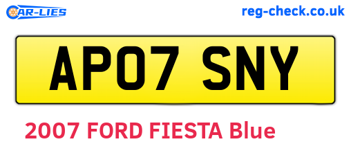 AP07SNY are the vehicle registration plates.