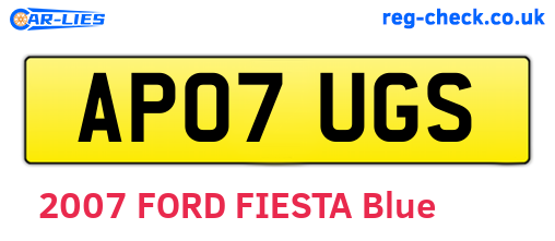 AP07UGS are the vehicle registration plates.