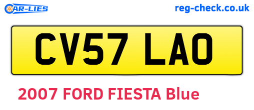 CV57LAO are the vehicle registration plates.