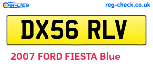DX56RLV are the vehicle registration plates.