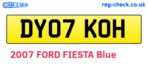 DY07KOH are the vehicle registration plates.