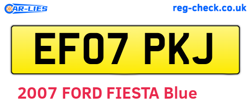 EF07PKJ are the vehicle registration plates.