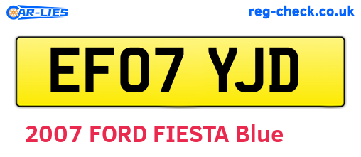 EF07YJD are the vehicle registration plates.