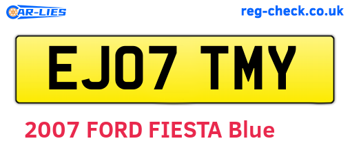 EJ07TMY are the vehicle registration plates.