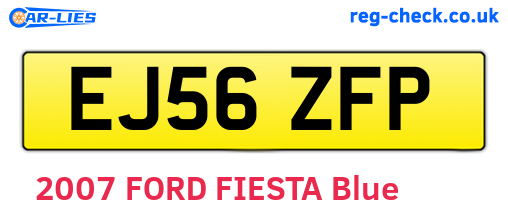 EJ56ZFP are the vehicle registration plates.