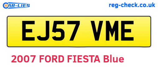 EJ57VME are the vehicle registration plates.