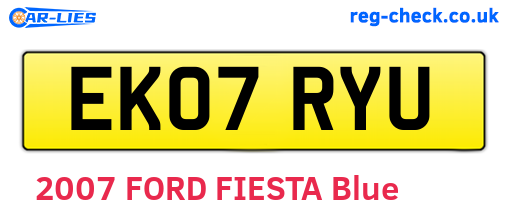 EK07RYU are the vehicle registration plates.