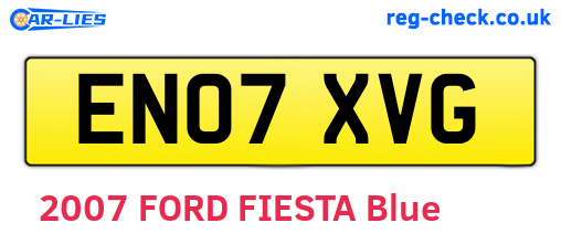 EN07XVG are the vehicle registration plates.