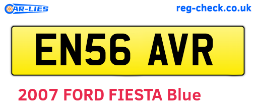 EN56AVR are the vehicle registration plates.