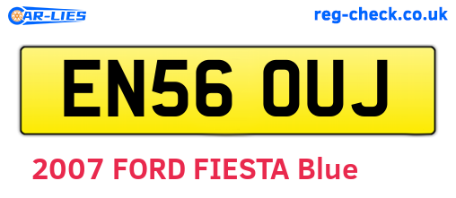 EN56OUJ are the vehicle registration plates.