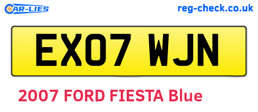 EX07WJN are the vehicle registration plates.