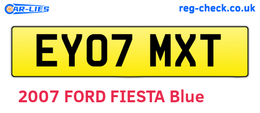 EY07MXT are the vehicle registration plates.