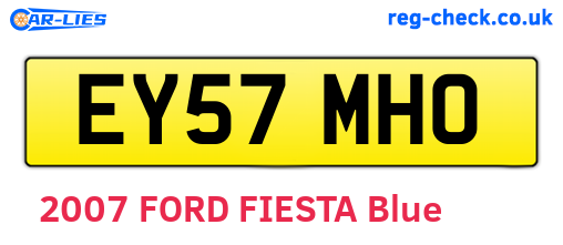 EY57MHO are the vehicle registration plates.