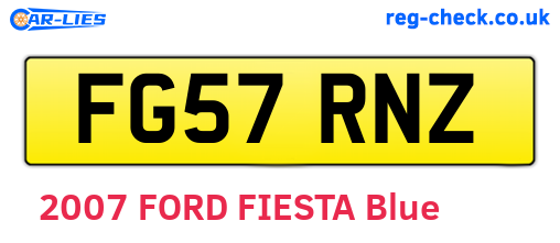 FG57RNZ are the vehicle registration plates.